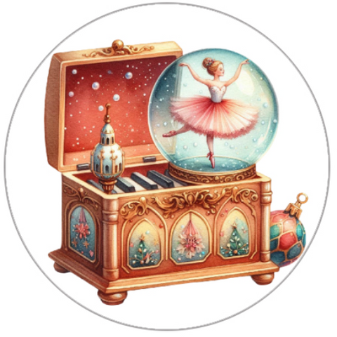 Ballerina music box Christmas theme 