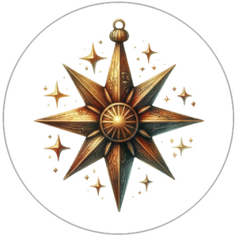Christmas star sticker 