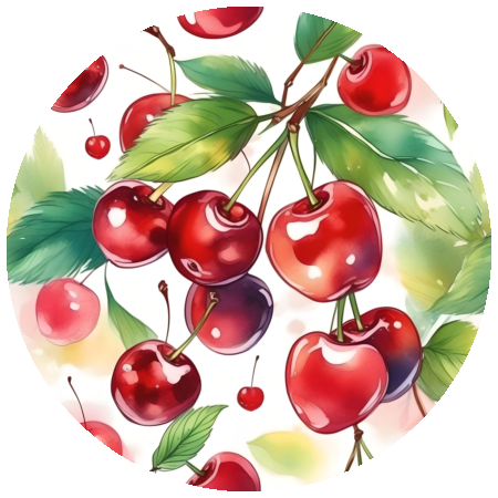 Handmade stickers with cherries for planners and envelopes