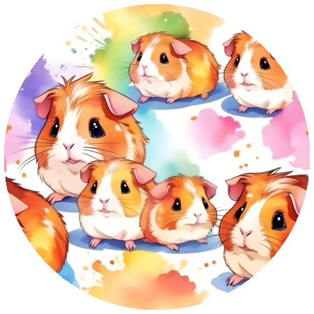 Guinea pigs handmade stickers for planners, envelopes, scrapbooks, journals