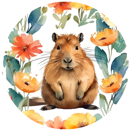 Capybara Handmade Sticker