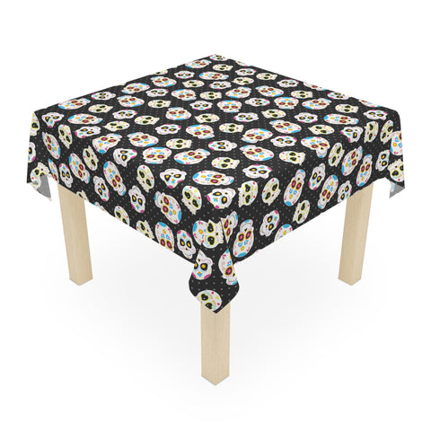 Black Sugarskull Tablecloth Décor Day of the Dead Party Table Covering