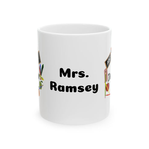 Personalized Number 1 Teacher Coffee Mug – Custom Ceramic Gift for Educators