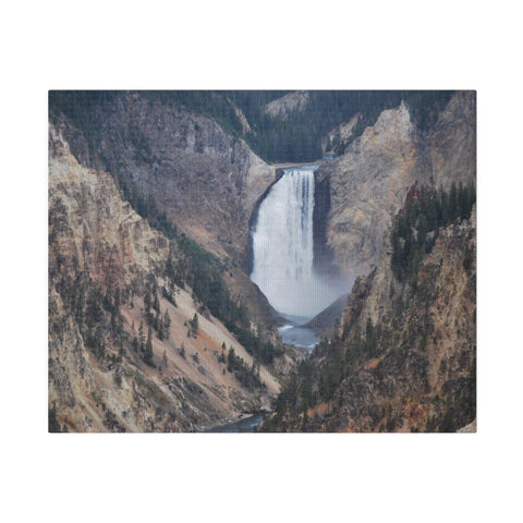 Grand Canyon of the Yellowstone National Park Waterfalls Art Canvas Print 3 Sizes