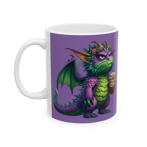 Grumpy Dragon Coffee Mug – Funny Mythical Creature Cup  Dragon Fuel Morning Gift