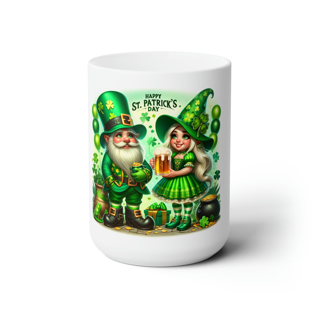 St. Patrick's Day Garden Gnome Ceramic Mug 15oz