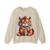 Funny Coffee Tiger Sweatshirt “Need Energy” Unisex Cozy Fall Pullover Sweater