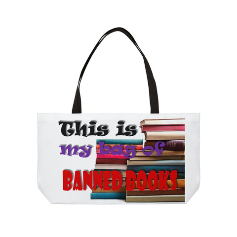 Banned Book Large Weekender Tote Bag Gift for Librarians and Readers