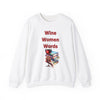 Wine Women Words Sweatshirt Book Club Meeting Shirt, Gifts for Book Lovers, Book Club Gift