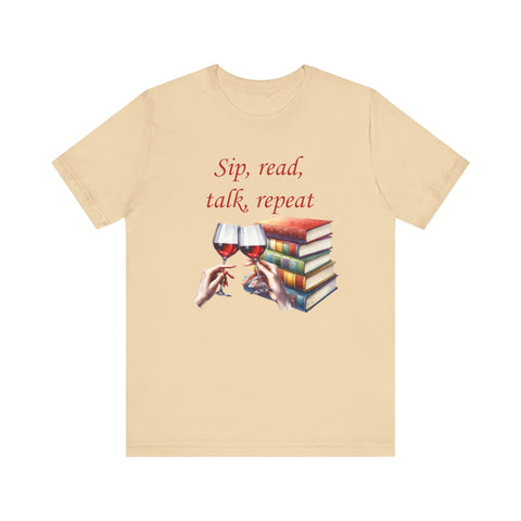 Book Club T-shirt Sip Read Talk Repeat