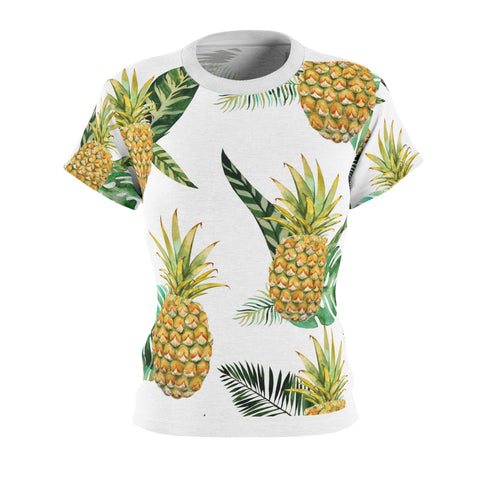 Pineapple Women's Cut & Sew Tee (AOP) Welcome Tropical Shirt for Women