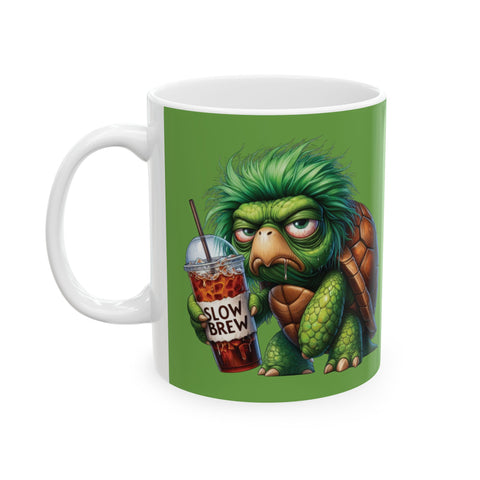 Grumpy Turtle Coffee Mug – Funny Slow Brew Animal Cup | Iced Coffee Lover Gift