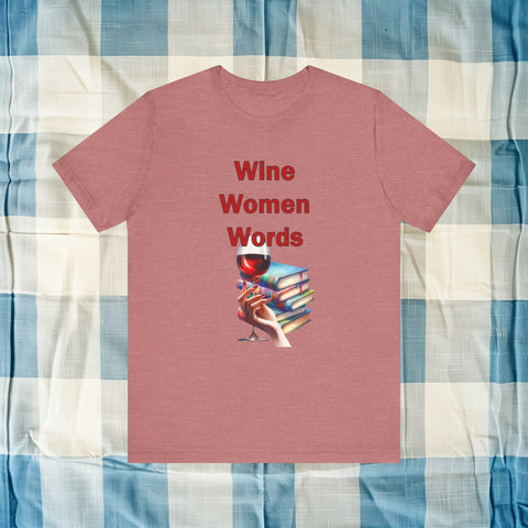 Book Club T-shirt Wine Women Words