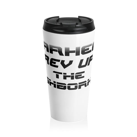 Gifts for Gearheads Rev Up Stainless Steel Travel Mug 15 oz with Lid