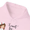 Brunette Nurse Hoodie Sweatshirt Can't Fix Stupid, Nurse Hooded Sweatshirt