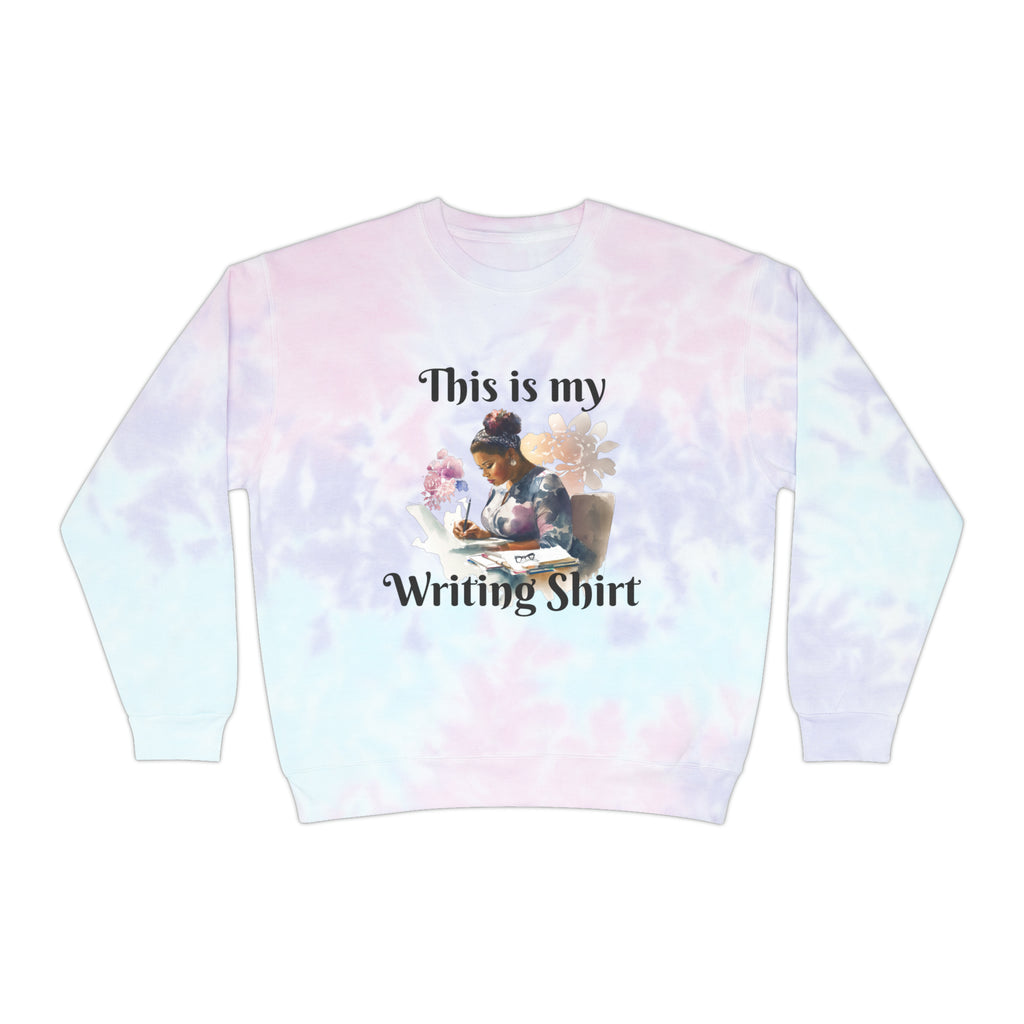 This is my Writing Shirt Unisex Tie-Dye Sweatshirt Multicolored