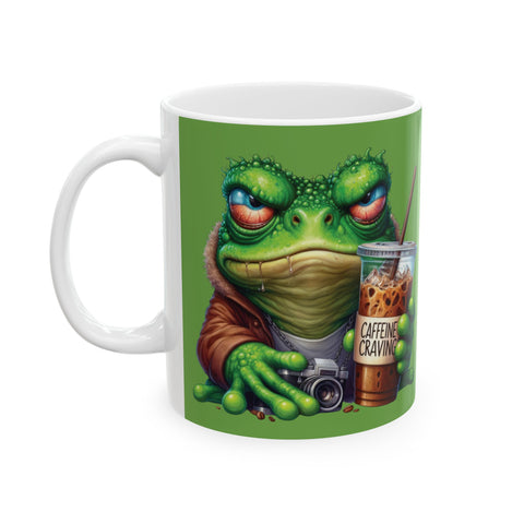 Grumpy Frog Coffee Mug Funny Animal Cup Caffeine Lover Iced Coffee Morning Gift