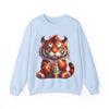 Funny Coffee Tiger Sweatshirt “Need Energy” Unisex Cozy Fall Pullover Sweater