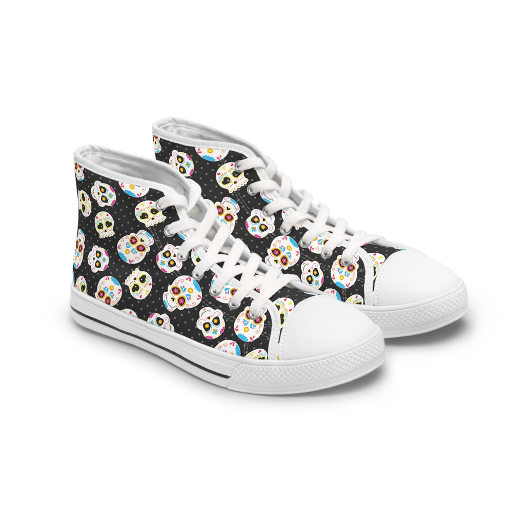 Sugarskull Day of the Dead Women's High Top Sneakers