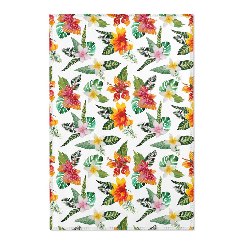 Island Bloom: Tropical Flower Haven Area Rugs - Your Personal Beach House Garden!
