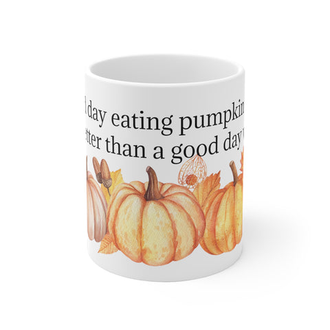 Pumpkin Pie Coffee Mug 2-Sizes 11oz/15oz Dishwasher Microwave Safe