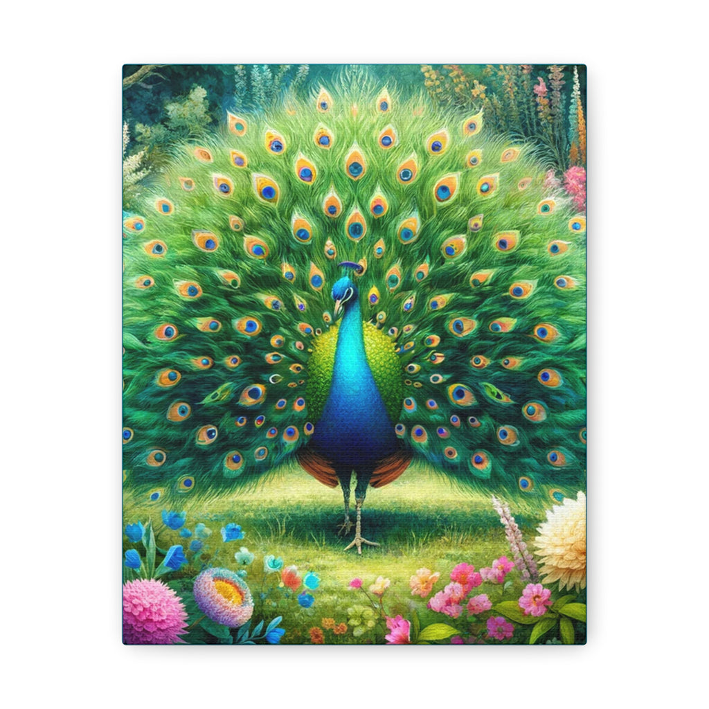 Gift for Gardeners Peacock Kitchen Sign Canvas Gallery Wrap
