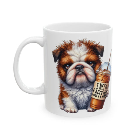 Grumpy Dog Coffee Mug – Funny Puppy Cup | Cute Iced Coffee Lover Morning Gift