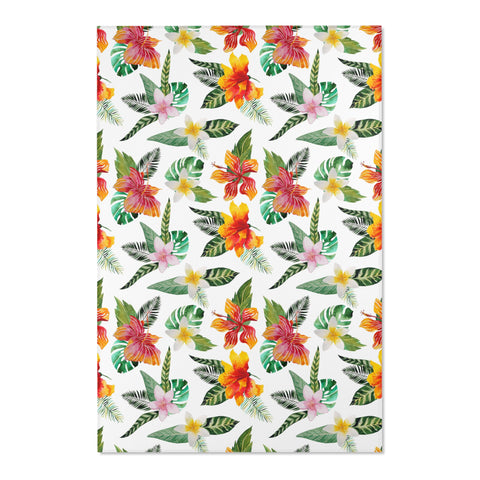 Island Bloom: Tropical Flower Haven Area Rugs - Your Personal Beach House Garden!