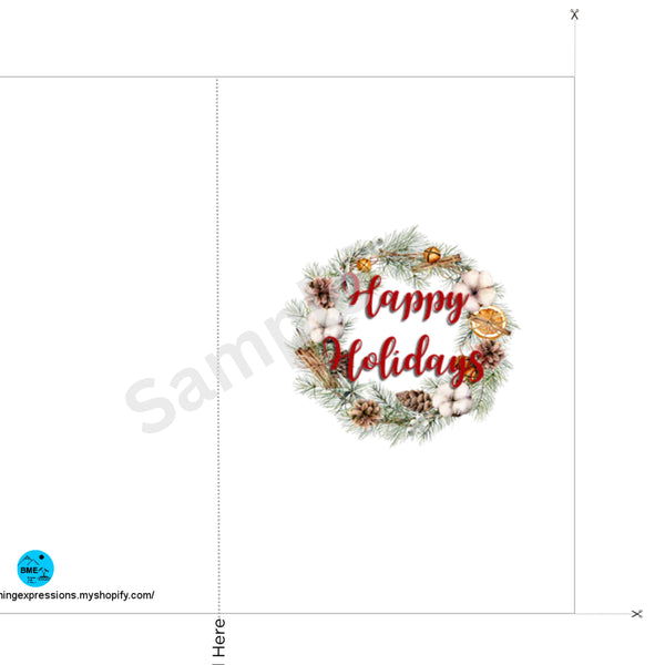 5 Print at Home Holiday Printable Greeting Cards Notecards Digital Download