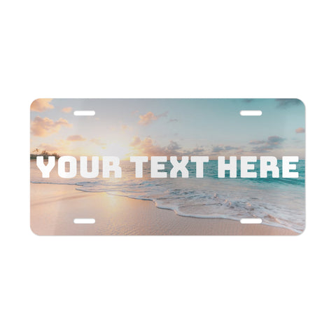 Vanity Front License Plate Personalized Car Tag Beach Life Gift for Ocean Lovers