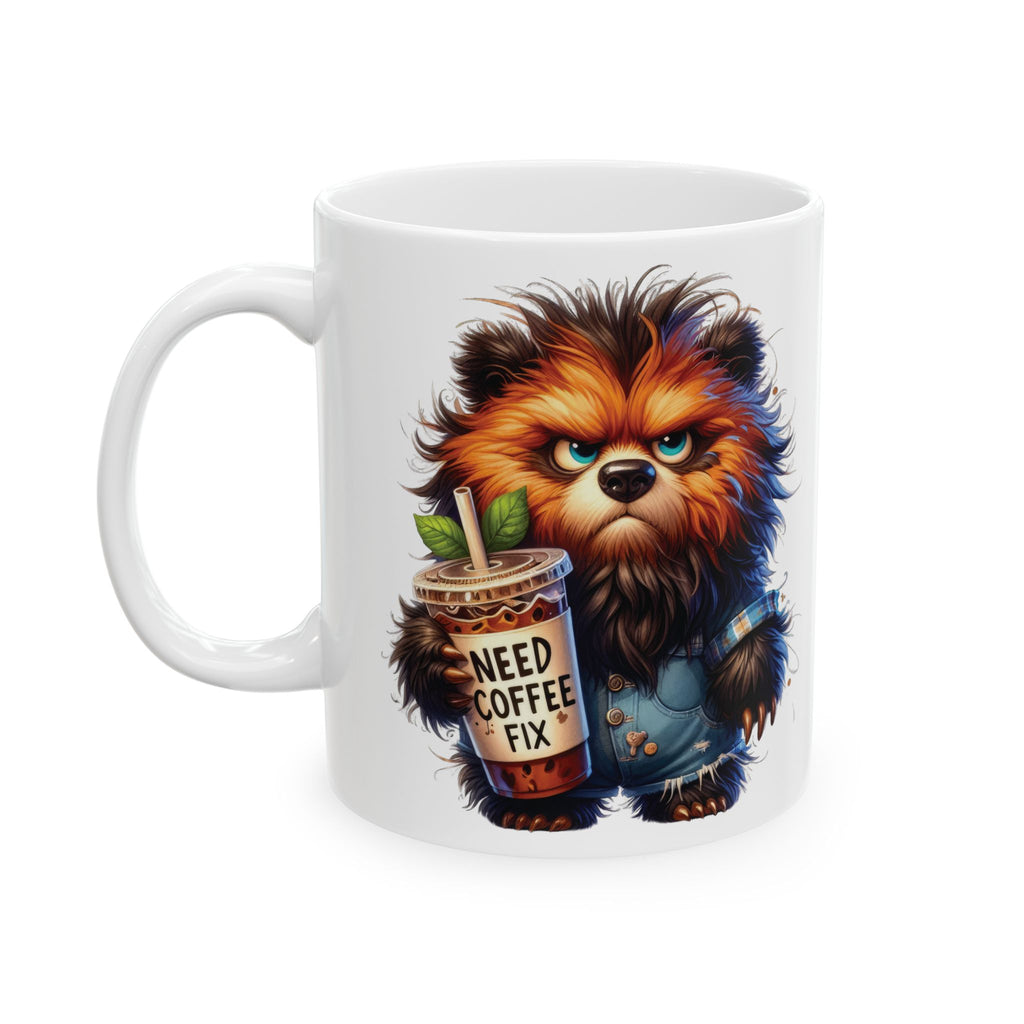 Grumpy  Bear Coffee Mug – Funny Animal Cup | 11oz & 15oz Iced Coffee Lover Gift