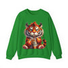 Funny Coffee Tiger Sweatshirt “Need Energy” Unisex Cozy Fall Pullover Sweater