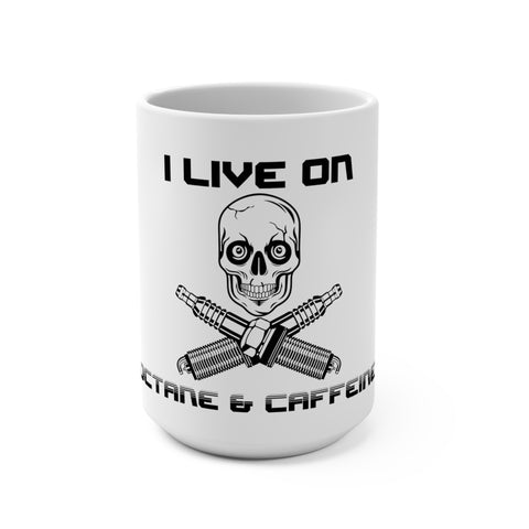 Gifts for Gearheads, Live on Octane and Caffeine Mug 15oz 