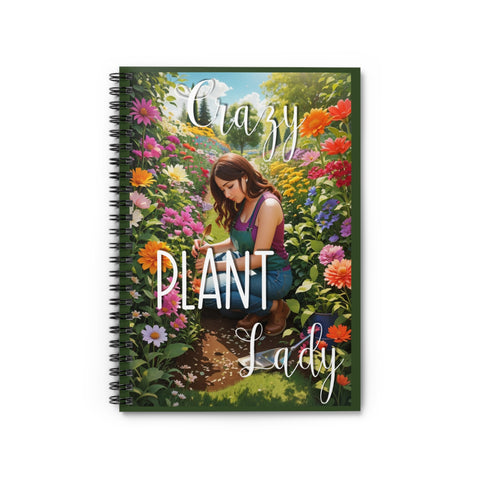 Crazy Plant Lady Spiral Notebook - Ruled Line Gardening Planner