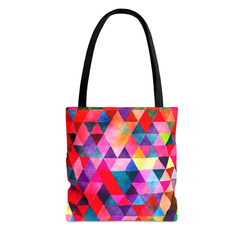 Vibrantly Colored Triangles Make Daily Routine Cheerful Tote Bag - 3 Sizes