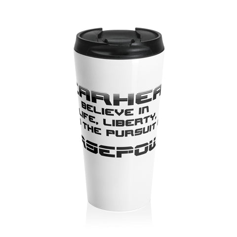 Gifts for Gearheads Pursuit of Horsepower Stainless Steel Travel Mug 15 oz with Lid