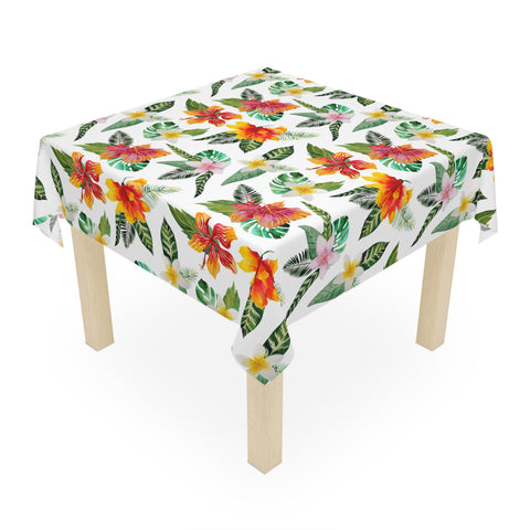 Tropical Hibiscus Flower Pattern Tablecloth  Décor
