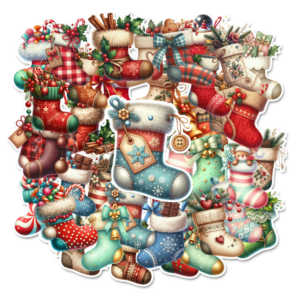 Christmas stockings stickers 