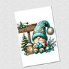10 Handmade Christmas Cards Notecards 4x6 with Envelopes Blank Folded Gnomes