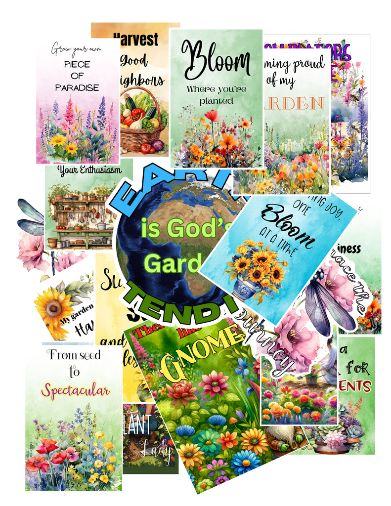 Handmade stickers for gardeners