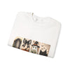 White sweatshirt with Halloween-themed design on a white background