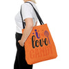 I Love Candy Halloween Trick or Treat Bag, Halloween Candy Bag, Halloween Tote Bag