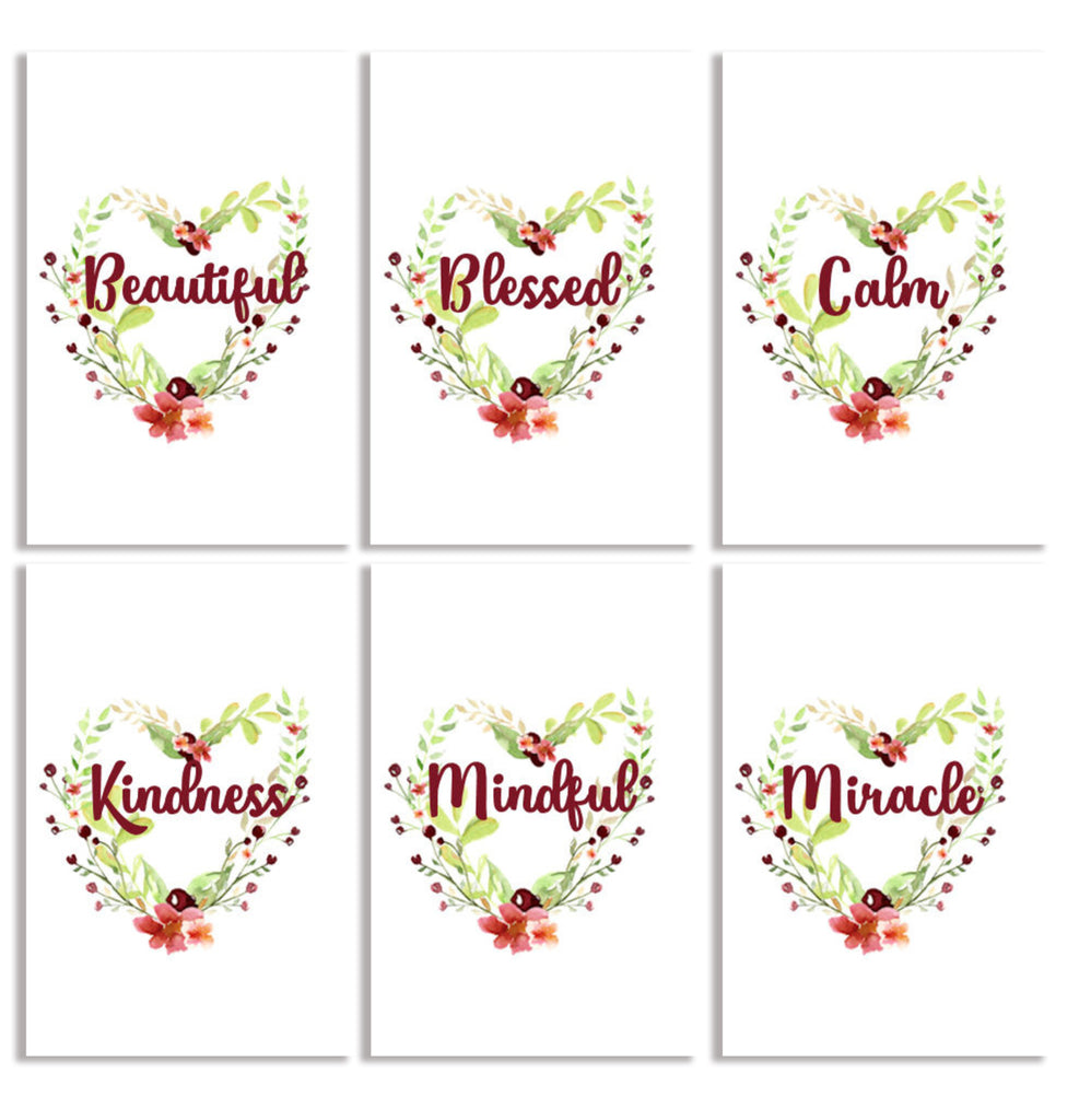 10 Handmade Inspiration Cards – Blank Inside – Folded 4x6 Every Occasion Notecards with White Envelopes