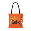 Candy Corn Cute Halloween Trick or Treat Bag on a plain white background