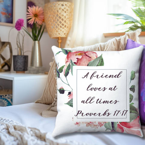 Friendship Bible Verse Decorative Throw Pillows 4 sizes Polyeste