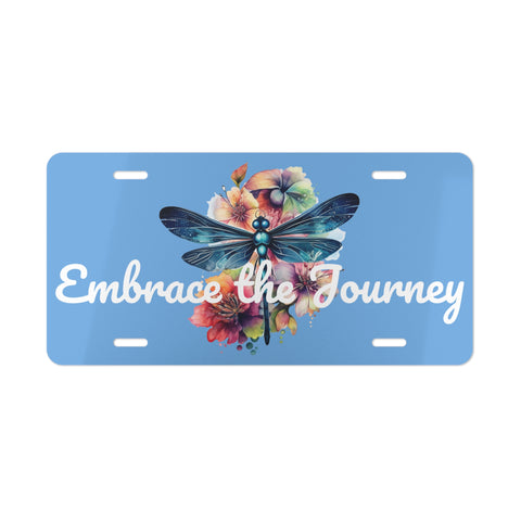 Embrace the Journey Dragonfly Custom Front License Plate