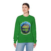 Person wearing a green sweatshirt with 'Earth is God's Garden' text and Earth graphic on a white background