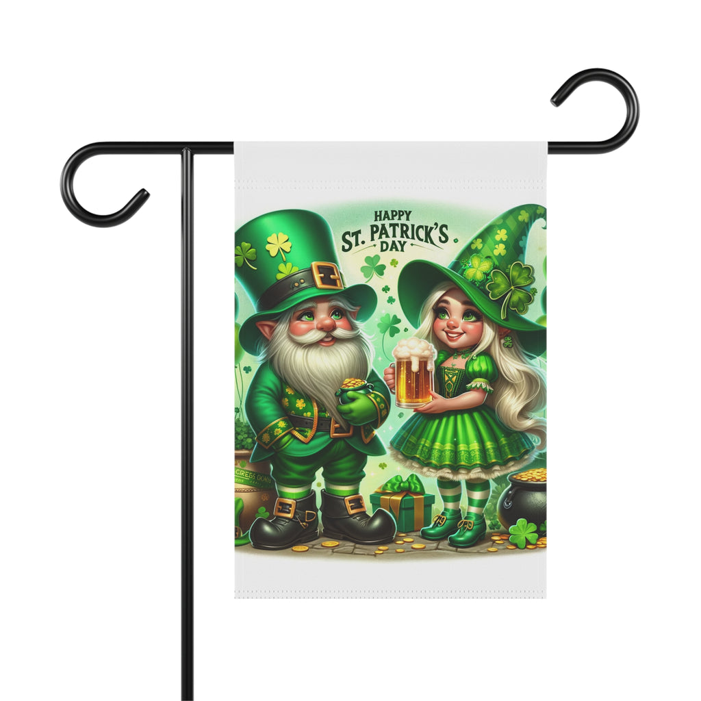 Gifts for Gardeners St. Patrick's Day Gnome Garden Flag Porch Banner