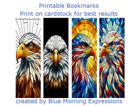 Printable Bookmarks Book Lovers, Digital Bookmarks, Bald Eagle Bookmarks, Book Lover Gift, Bookmark Bundle, Patriotic Bookmarks, Bookmarks