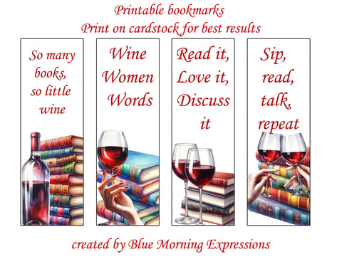 Printable Bookmarks Book Lovers, Digital Bookmarks, Book Club Bookmarks, Book Club Gift, Bookmark Bundle, Bookmarks for Book Club, Bookmarks